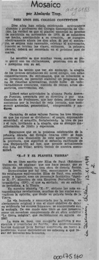 Mosaico  [artículo] Abelardo Troy.