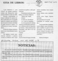 "Las arenas y las vidas"  [artículo] Gabriel Rodríguez.