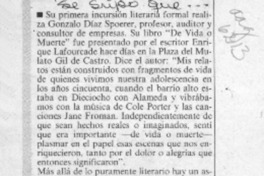 Se supo que --  [artículo].