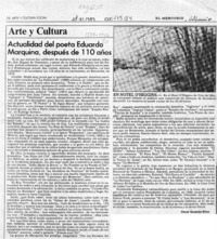 Actualidad del poeta Eduardo Marquina  [artículo] Oscar Guzmán Silva.