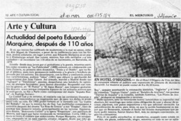 Actualidad del poeta Eduardo Marquina  [artículo] Oscar Guzmán Silva.