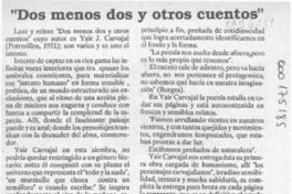 Dos menos dos y otros cuentos