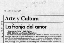 La franja del amor  [artículo] Mario Tomás Schilling F.