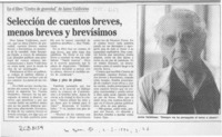 Selección de cuentos breves, menos breves y brevísimos  [artículo].