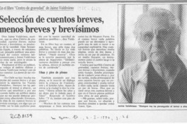 Selección de cuentos breves, menos breves y brevísimos  [artículo].