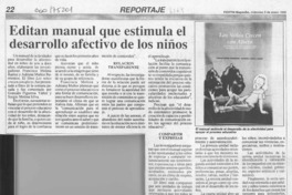 Editan manual que estimula el desarrollo afectivo de los niños  [artículo].