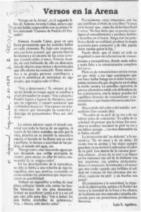 Versos en la arena  [artículo]Luis E. Aguilera.