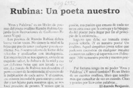 Rubina, un poeta nuestro  [artículo] El duende Benjamín.