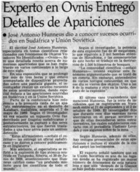 Experto en ovnis entregó detalles de apariciones