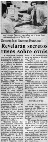 Revelarán secretos rusos sobre ovnis