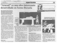 "Arucati" es una obra interesante desarrollada en forma literaria  [artículo] Italo Passalacqua C.