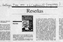 Altamirano  [artículo] María Angélica Bulnes.