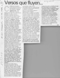 Versos que fluyen --  [artículo] A. M.