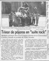 Trinar de pájaros en "suite rock"  [artículo].