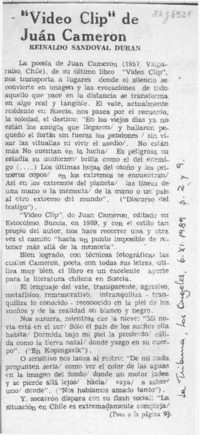 "Video Clip" de Juan Cameron