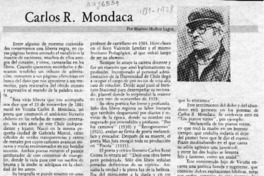 Carlos R. Mondaca  [artículo] Marino Muñoz Lagos.