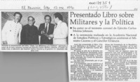 Presentado libro sobre militares y la política  [artículo].