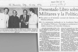 Presentado libro sobre militares y la política  [artículo].