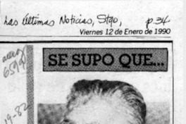 Se supo que --  [artículo].