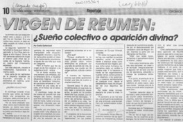 Virgen de Reumen, sueño colectivo o aparición divina?  [artículo] Emilio Sutherland.