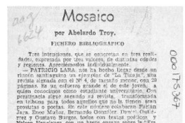 Mosaico  [artículo] Abelardo Troy.