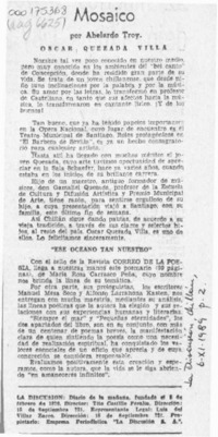 Mosaico  [artículo] Abelardo Troy.