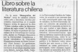 Libro sobre la literatura chilena