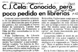 C. J. Cela, conocido, pero poco pedido en librerías  [artículo].