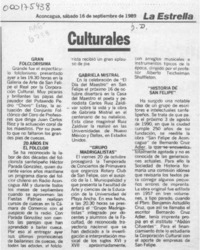 Culturales  [artículo].