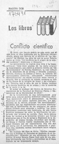 Conflicto científico  [artículo].