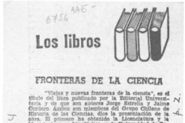 Fronteras de la ciencia  [artículo].
