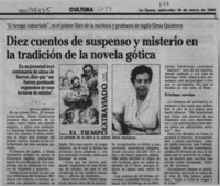 Diez cuentos de suspenso y misterio en la tradición de la novela gótica  [artículo] Maura Brescia.