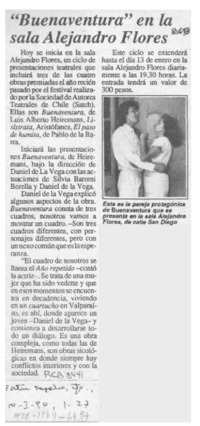 "Buenaventura" en la sala Alejandro Flores  [artículo].