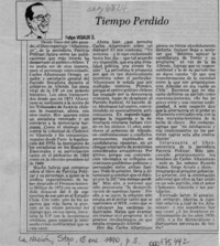Tiempo perdido  [artículo] Felipe Vigaux S.