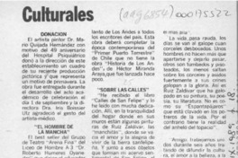 Culturales  [artículo].