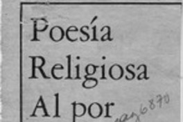 Poesía religiosa al por mayor
