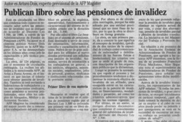 Publican libro sobre las pensiones de invalidez
