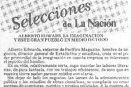 Alberto Edwards, la imaginación y este gran pueblo en medio de todo