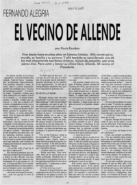 El vecino de Allende