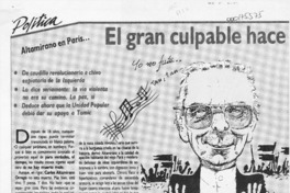 El Gran culpable hace memoria  [artículo].