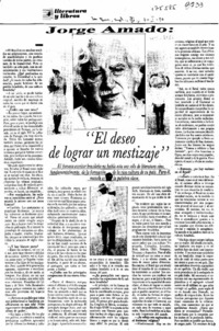 "El Deseo de lograr un mestizaje"  [artículo].