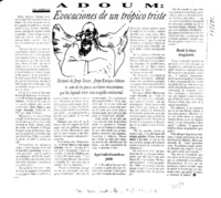 Evocaciones de un trópico triste  [artículo] Mili Rodríguez.