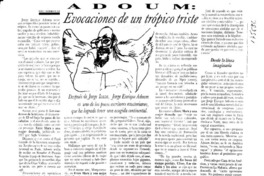 Evocaciones de un trópico triste  [artículo] Mili Rodríguez.