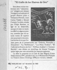 "El Gallo de los huevos de oro"  [artículo].