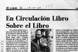 En circulación libro sobre el libro  [artículo].