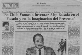 "En Chile vamos a inventar algo basado en el pasado y en la imaginación del presente"