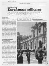 Enseñanzas militares  [artículo] Juan Ignacio González Errázuriz.