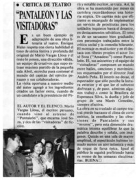 "Pantaleón y las visitadoras"