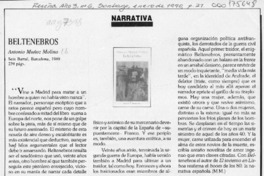 Beltenebros  [artículo] M. M.