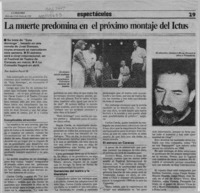 La muerte predomina en el próximo montaje del Ictus  [artículo] Andrea Puyol M.